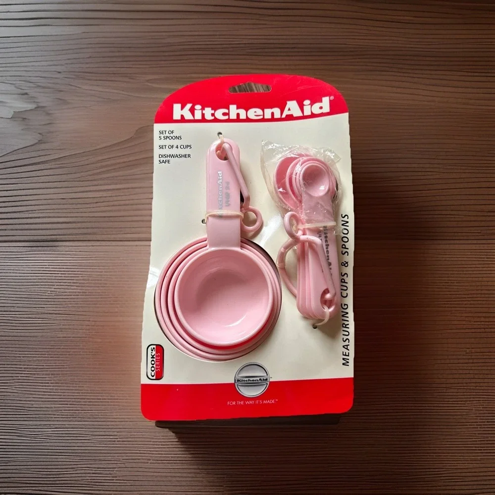 KitchenAid Cook for the Cure Pink Measuring Cups & Spoons Set 9 Pc New Old Stock